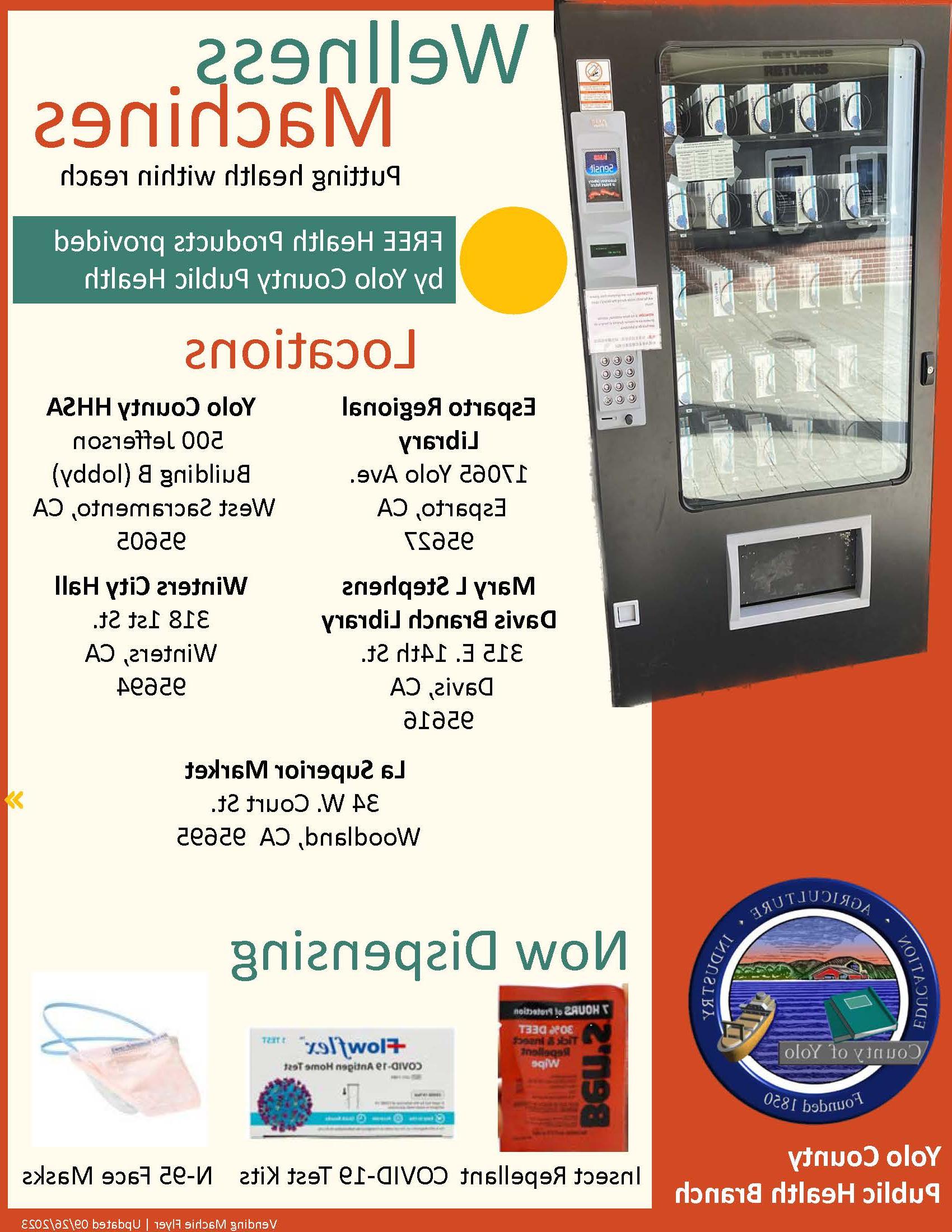 Vending machine with COVID-19 tests